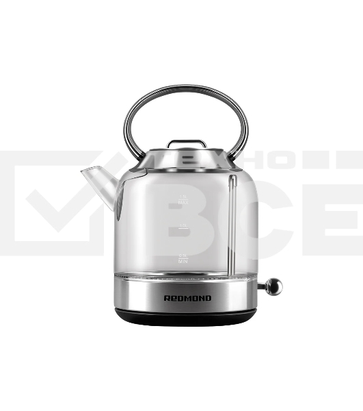 Чайник электрический Redmond KG221 1.5 л, 2200 Вт, стекло/сталь