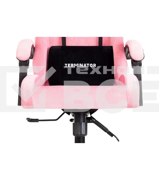 Кресло игровое Knight Terminator розовый Velvet 36, крестов. металл