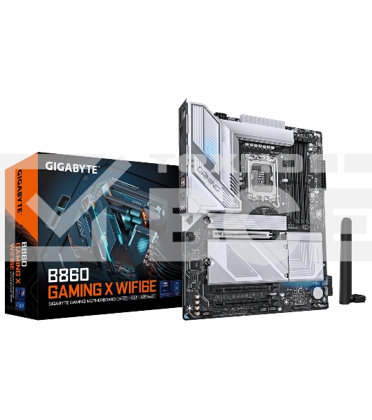Материнская плата Gigabyte B860 GAMING X WIFI6E, LGA 1851, Intel B860, 4xDDR5, 4xSATA, 3xM.2, 1xPCIe 5.0 x16, 1xPCIe 4.0 x16, 2xUSB 3.2 Gen 1, 1xUSB 3.2 Gen 2, 1xUSB 4.0 Type-C, 1x 2.5Gb LAN, 3x3.5 мм, 7.1, ATX