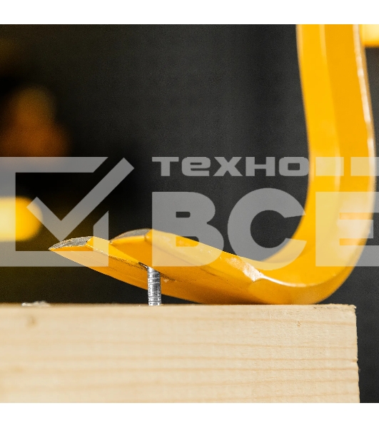 Лом-гвоздодер Denzel 450 мм, шестигранный 16 мм, окрашенный, сталь 65