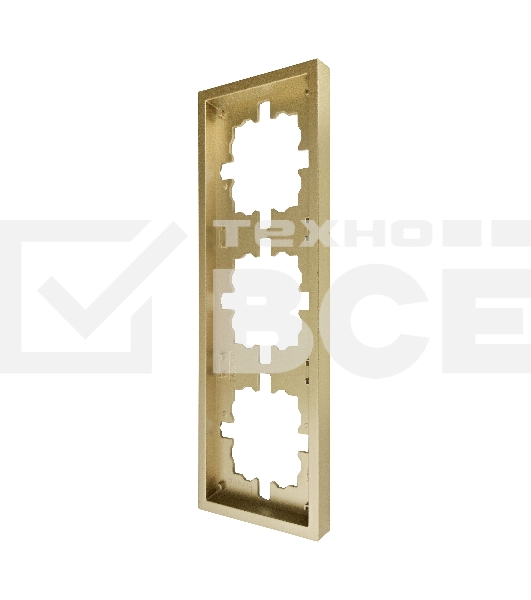 Рамка 3-мест. горизонт. ZIMA зол. LEZARD 704-3600-148