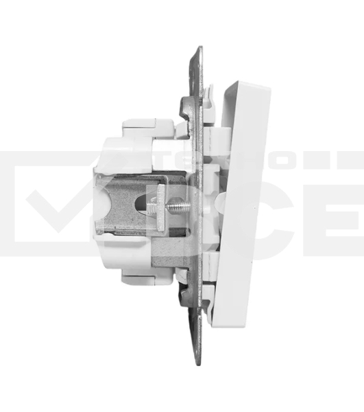 Механизм выключателя EKF UP1-SWW-12 одноклавишный, перекрестный, белый Эпика