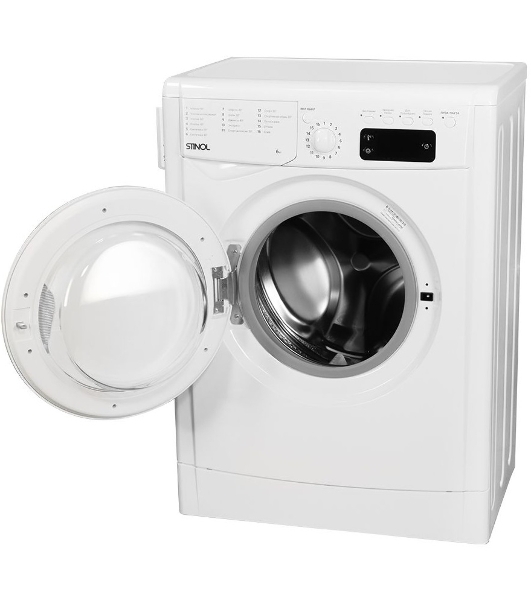 Стиральная машина Stinol WSTS 610 E белый, загрузка фронтальная 6 кг, 1000 об/мин, класс A