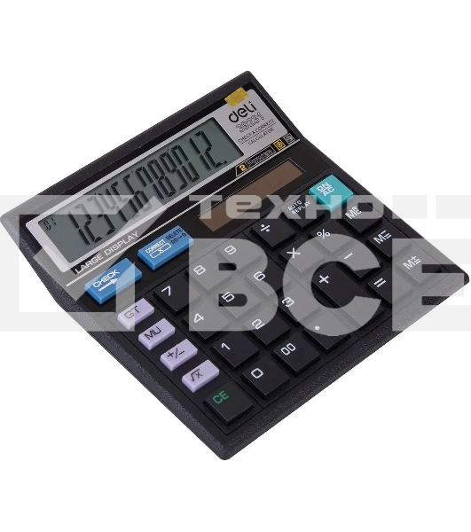 Калькулятор настольный Deli E39231 черный 12-разр.