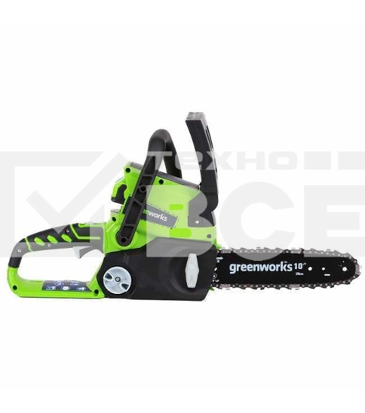 Цепная пила GreenWorks G-24 G24CS25K2, 24V, 25см, c 1хАКБ 2 А.ч и ЗУ