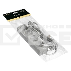 Удлинитель ExeGate ECE-4-3G (EX285814RUS), серый, 3 м, евровилка с заземлением, 4 евророзетки с заземлением, 2200 Вт, фото2