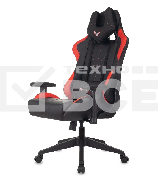 Кресло игровое Бюрократ VIKING 5 AERO RED черный/красный искусственная кожа