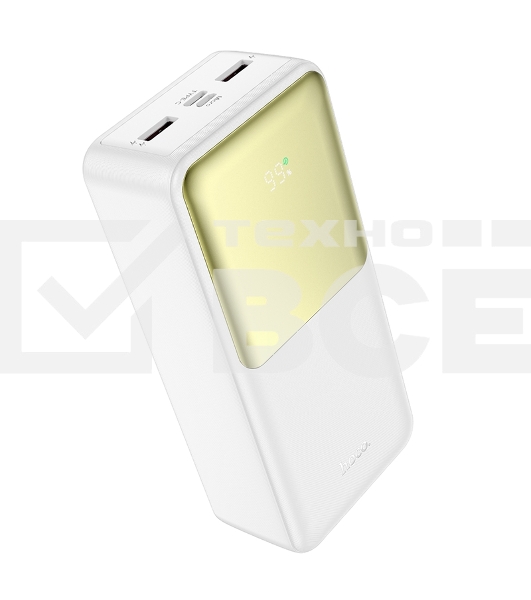 Портативный аккумулятор Hoco J136B, 30000мА·ч, QC/PD, 3A, с дисплеем, белый