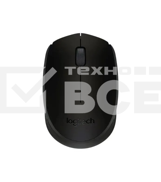 Мышь беспроводная Logitech M171 черный/серый, 1000 dpi, радиоканал, USB, кнопки - 3