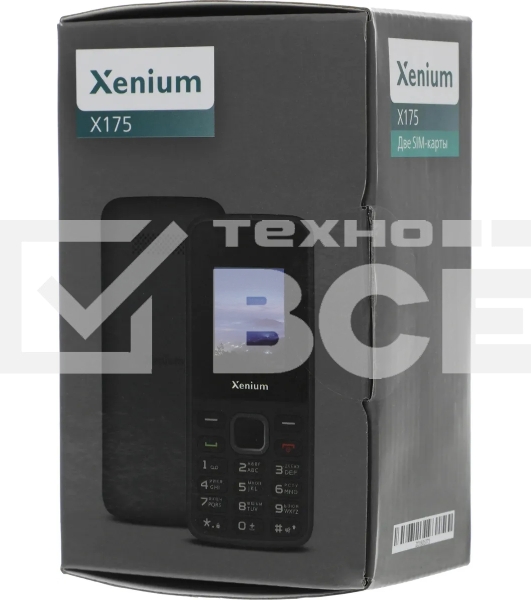 Мобильный телефон Xenium X175 черный моноблок 2Sim 1.8' 128x160 Nucleus GSM900/1800 MP3 FM