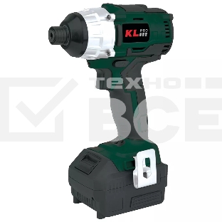 Профессиональный бесщеточный винтоверт аккумуляторный KLPRO KLDV18B-80 (18В, Li-ion-2шт, 8.0А·ч, 180Нм, 2 скорости, подсветка,З/У,в кейсе)