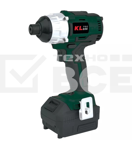 Профессиональный бесщеточный винтоверт аккумуляторный KLPRO KLDV18B-80 (18В, Li-ion-2шт, 8.0А·ч, 180Нм, 2 скорости, подсветка,З/У,в кейсе)