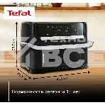 Аэрогриль Tefal Dual Easy Fry Flex EY9228E0 2700Вт черный/серебристый, фото2