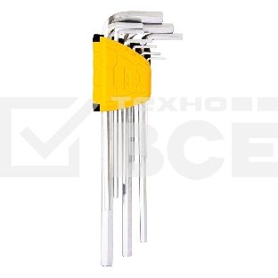 Набор шестигранных ключей сверхдлинных Deli DL3089 9шт Размер: 1,5-10 мм. Материал: Cr-V