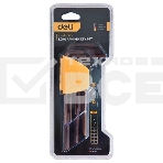 Ключ Deli Набор шестигранных ключей удлиненных Deli DL230708G 9шт S2, размеры 1,5,2,2,5,3,4,5,6,8,10мм, пластиковый держатель, фото2
