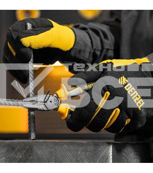 Плоскогубцы комбинированные Denzel 180 мм, трехкомпонентные рукоятки