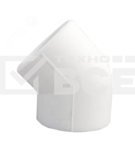 Угольник 75 мм 45 град., полипропиленовый PPR, белый 10107075 Valfex