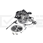 Пила циркулярная PROFIPOWER E0266 ДП-185B (1400Вт, 5500об/мин, диск 185х20мм, пропил 42/60мм, 45°), фото4