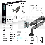 Кронштейн ONKRON G100 для монитора 13'-32' настольный, черный, фото5