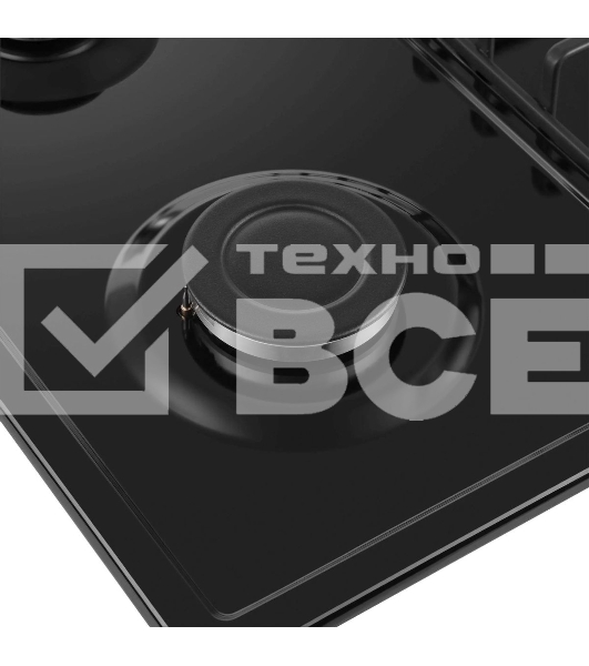 Газовая варочная панель Maunfeld EGHE.64.3STS-EB/G, 4 конфорки, эмалированная сталь, черный