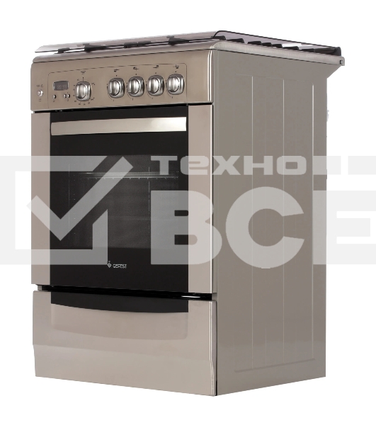 Плита газовая Gefest ПГ 6100-03 0004 серебристый, конфорок 4 шт, духовка 52 л, 60 см x 85 см x 60 см