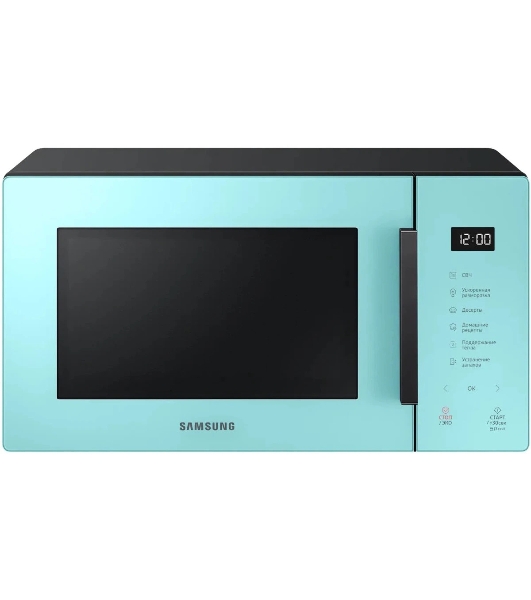 Микроволновая печь Samsung MS23T5018AN/BW голубой, 23 л, 800 Вт, переключатели - сенсор