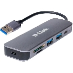 USB-концентратор D-Link DUB-1325/A1A, USB 3.0, USB 3.0/USB Type-C, SD/microSD, адаптер/USB, фото 1