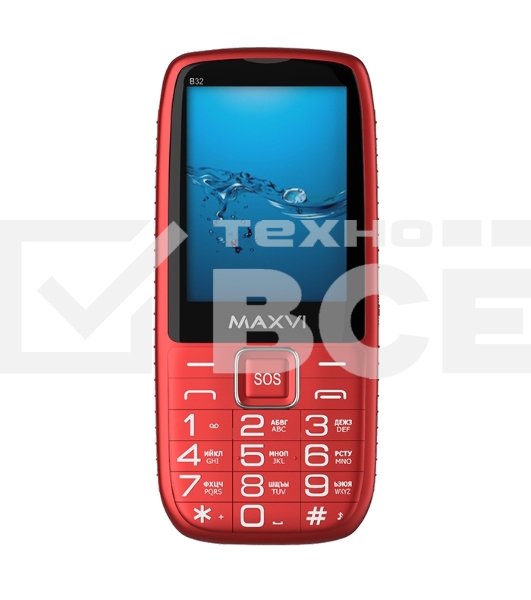 Мобильный телефон Maxvi B32 красный