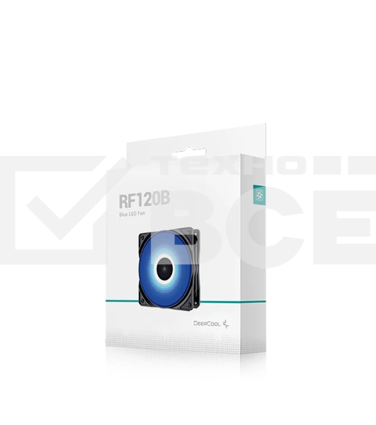 Вентилятор для корпуса DEEPCOOL RF120B черный, 120 мм, 1300 об/мин, 21.9 дБ, 3 pin