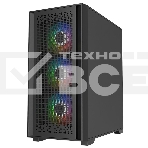 Компьютерный корпус Powercase ByteFlow Black, Tempered Glass, 4x 120мм ARGB fans, ARGB HUB, черный, ATX (CBFB-A4), фото4