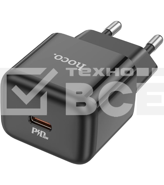 Сетевое зар./устр. Hoco N32 Glory Black 30W 3A+2A+1.5A (PD+QC+AFC) USB Type-C универсальное черный