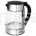 Чайник электрический Starwind SKG3026 1.7л. 2200Вт черный/серебристый (корпус: стекло), фото2