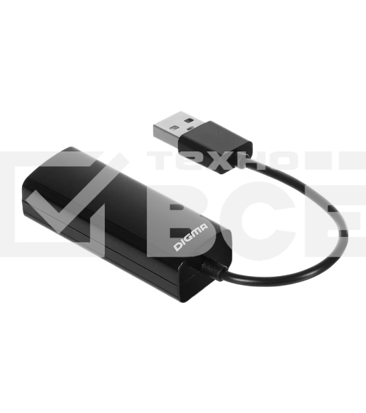Сетевой адаптер Digma D-USB2-LAN100 Net Adapter Ethernet USB 2.0 (pack:1pcs)