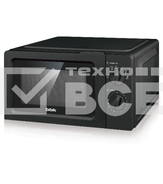 Микроволновая печь BBK 17MWS-782M/B черный, 17 л, 700 Вт, переключатели - поворотный механизм