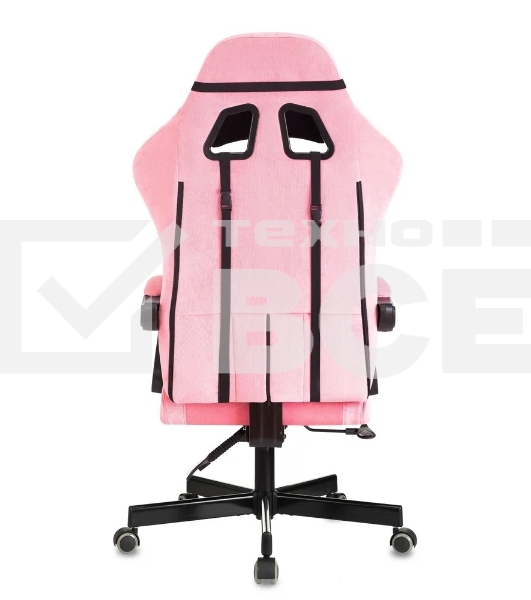 Кресло игровое Knight Terminator розовый Velvet 36, крестов. металл