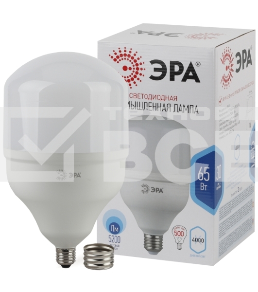 Лампа светодиодная ЭРА Б0027923 STD LED POWER T160-65W-4000-E27/E40