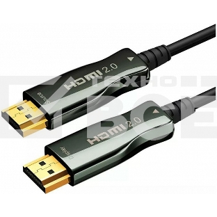 Кабель HDMI AOC-HM-HM-30M Wize, оптический, 30 м, 4K/60HZ, v.2.0, ARC, 19M/19M, черный, коробка