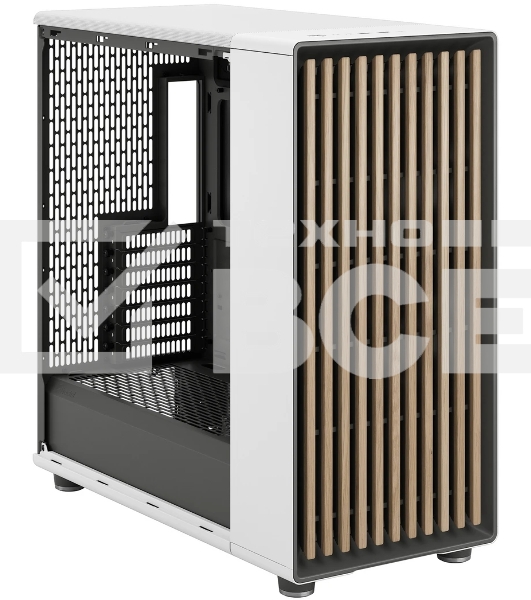 Компьютерный корпус без блока питания Fractal Design North XL, Full-Tower, 3x140мм, 2xUSB-A 3.2 + 1xUSB 3.2 Type-C E-ATX, ATX, mATX, mITX Wood panel, Chalk белый