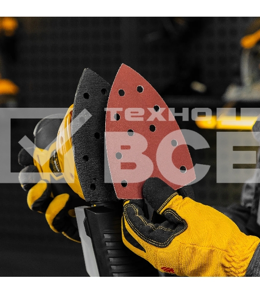 Треугольник абразивный Denzel на ворc. подложке под 