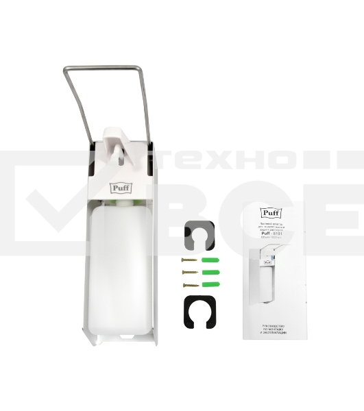 Локтевой дозатор для жидкого мыла и дез. растворов, 1000 мл, Puff-8191, 26х23х10 см