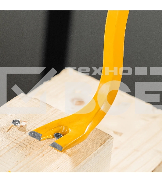 Лом-гвоздодер Denzel 450 мм, шестигранный 16 мм, окрашенный, сталь 65