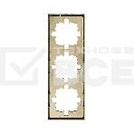 Рамка 3-мест. горизонт. ZIMA зол. LEZARD 704-3600-148, фото3