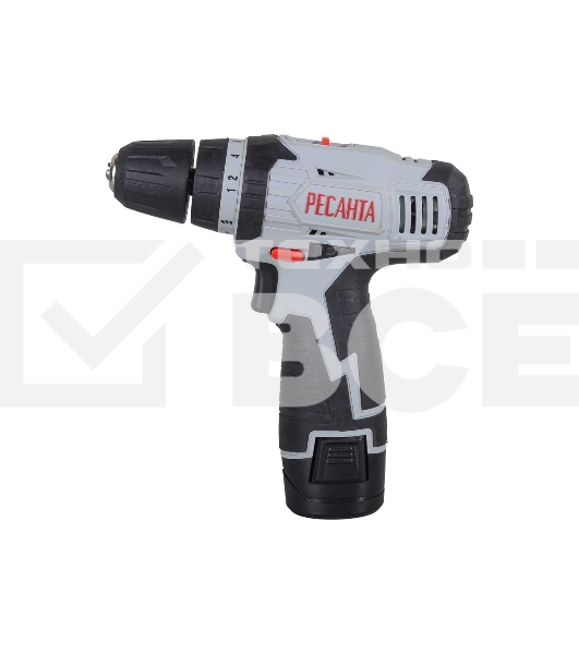 Дрель-шуруповерт аккумуляторная Ресанта ДА-12-2Л 75/14/1, Аккумуляторная, 12В