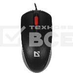 Мышь проводная Defender Icon MB-057 черный, 1000 dpi, USB, кнопки - 3, фото 1