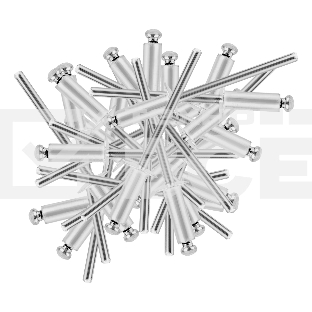 Заклепки алюминиевые Denzel, 5/32'-1/2', 4 х 12 мм, 50 шт.