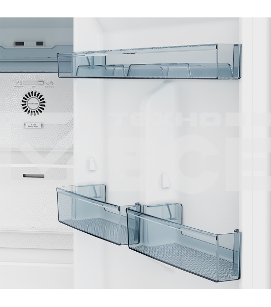 Холодильник Hitachi HRTN6443SXCS серебристый двухкамерный 315/94л морозилка сверху