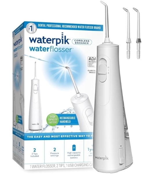 Ирригатор Waterpik WF-21 белый, от аккумулятора, 210 мл, 2 режима