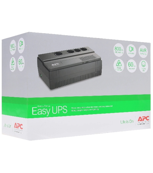 Источник бесперебойного питания APC Back-UPS BV800I-GR / 800ВА / 450Вт / CEE 7 (евророзетка)