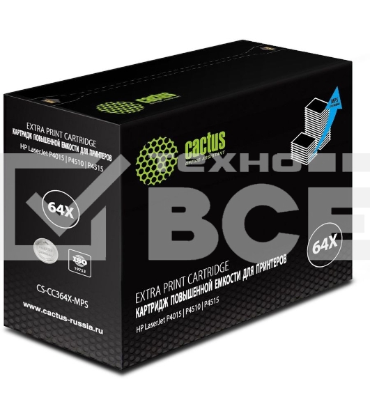Картридж лазерный Cactus CS-CC364X-MPS черный (30000стр.) для HP LJ P4015/P4515