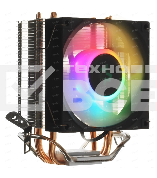 Кулер для процессора DEEPCOOL AG300 LED, 92 мм, алюминий/медь, 3050 об/мин, 30.5 дБ, 4 pin, 150 Вт, 129 мм